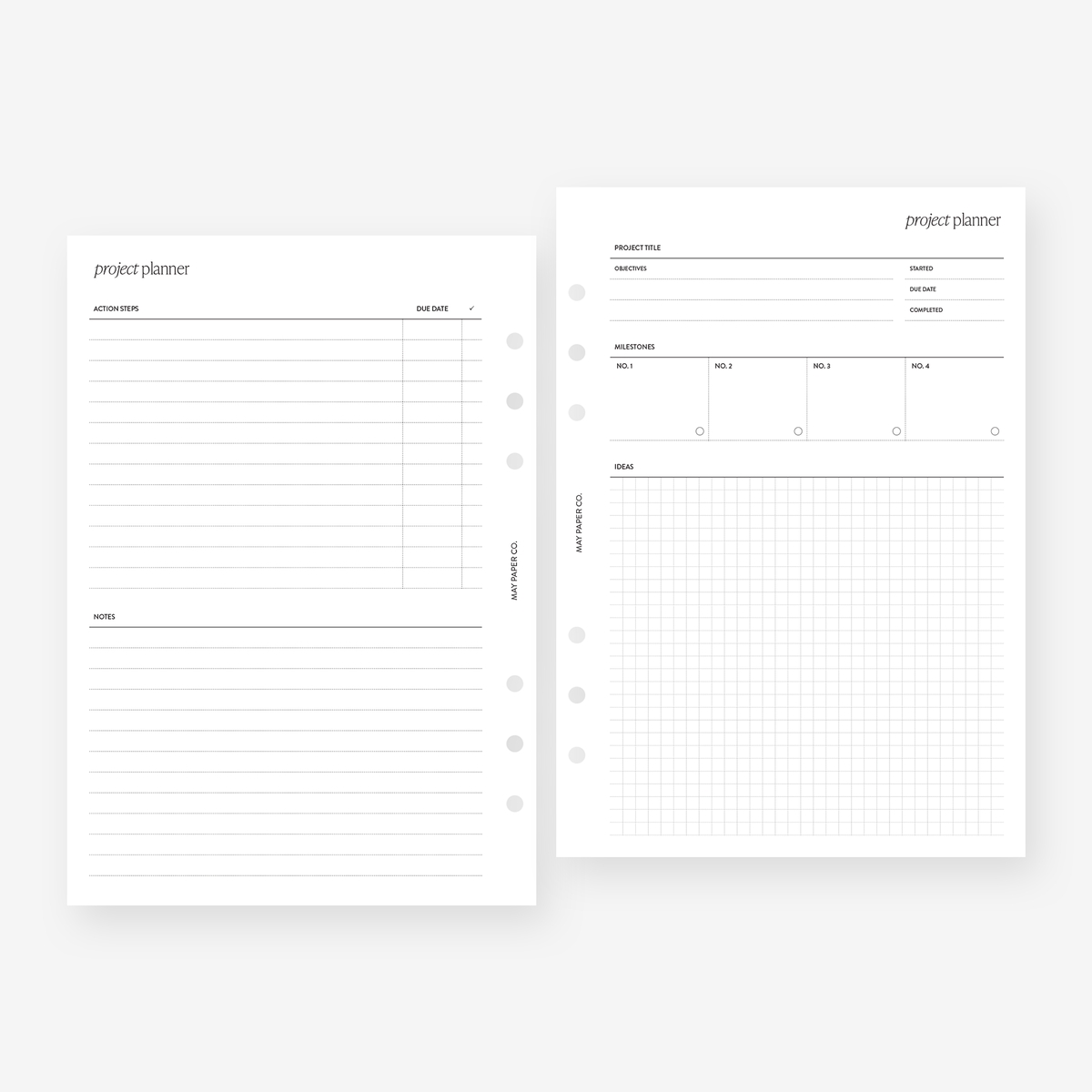 PRINTABLE Project Planner MAY PAPER CO