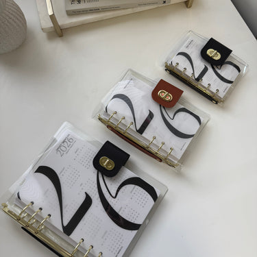 Clear Turnlock Agenda Cover - Black