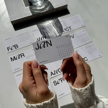 2026 Monthly Planner Cards (Set of 12)