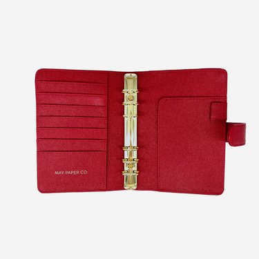 GLITCH Personal Rings Leather Agenda Cover Signature Quilted | Cherry Caviar