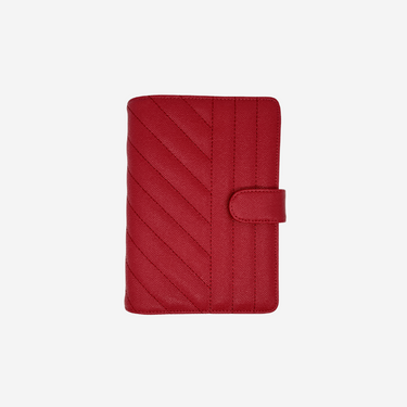 GLITCH Personal Rings Leather Agenda Cover Signature Quilted | Cherry Caviar