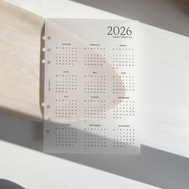 2026 YO1P Year at a Glance Printed Dashboard