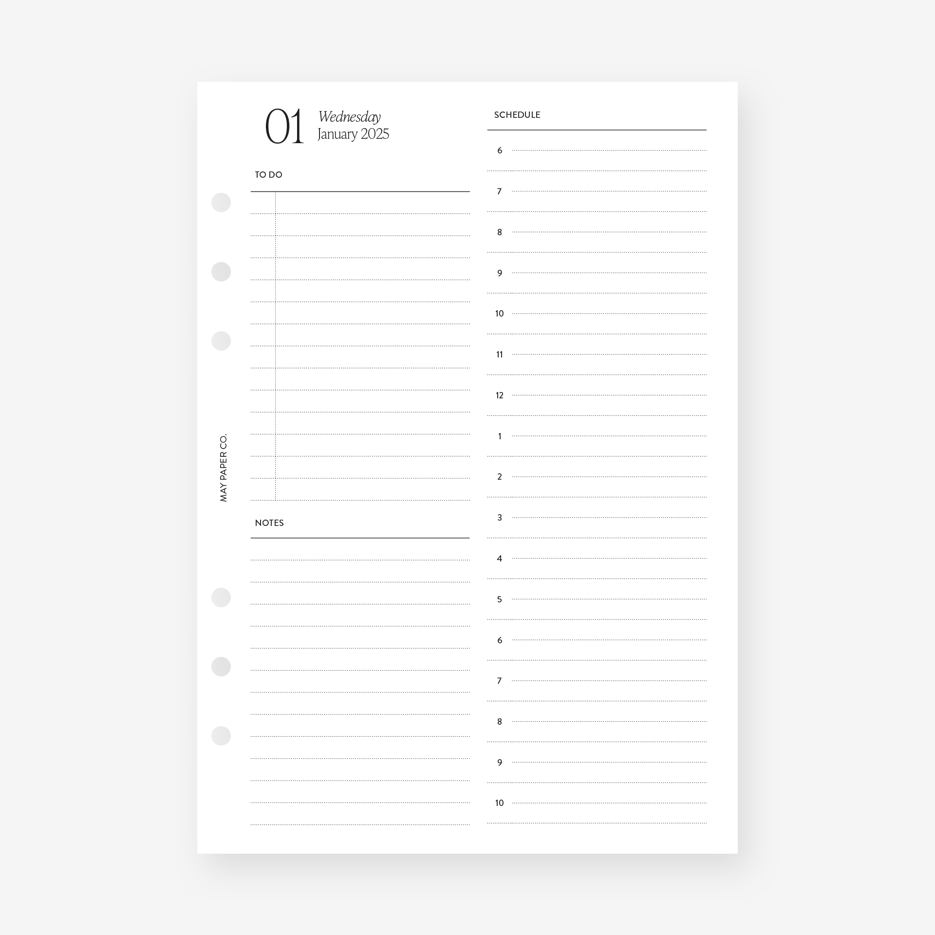Printable Planner Inserts | Minimal Planner Refill | MAY PAPER CO. printable-planner-inserts-minimal-planner-refill-may-paper-co