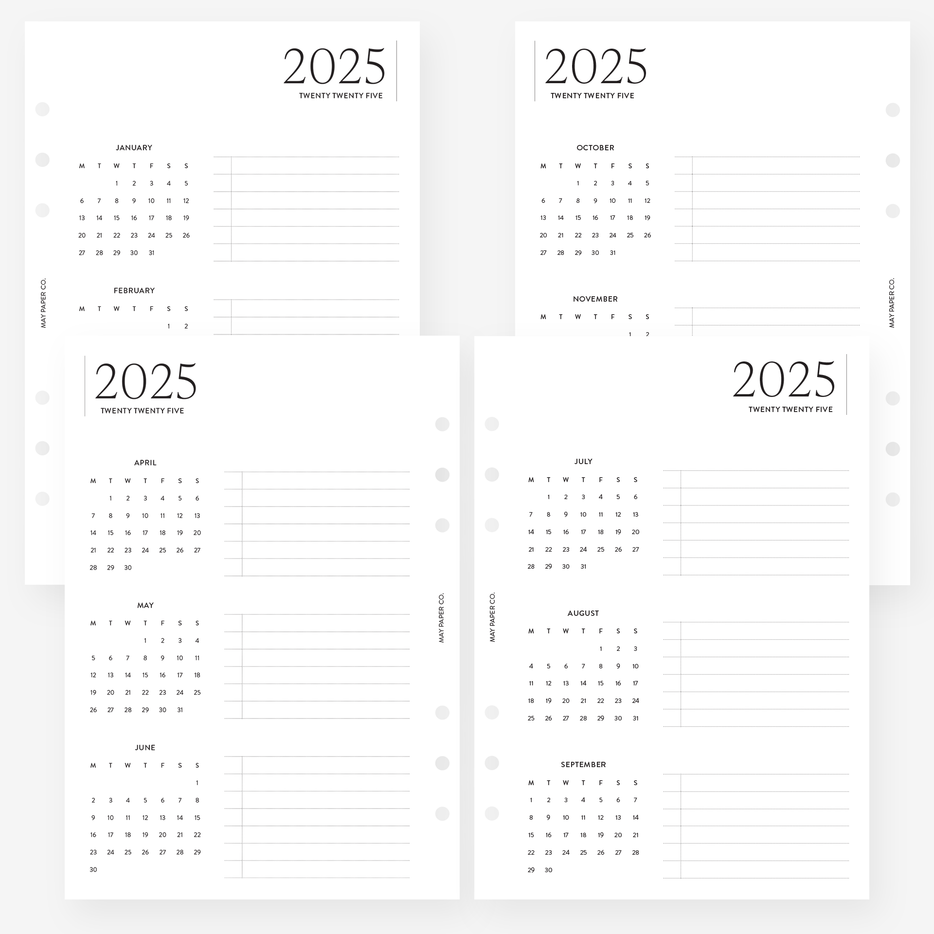 PRINTABLE 2025 Quarterly Overview | MAY PAPER CO. printable-2025-quarterly-overview-may-paper-co