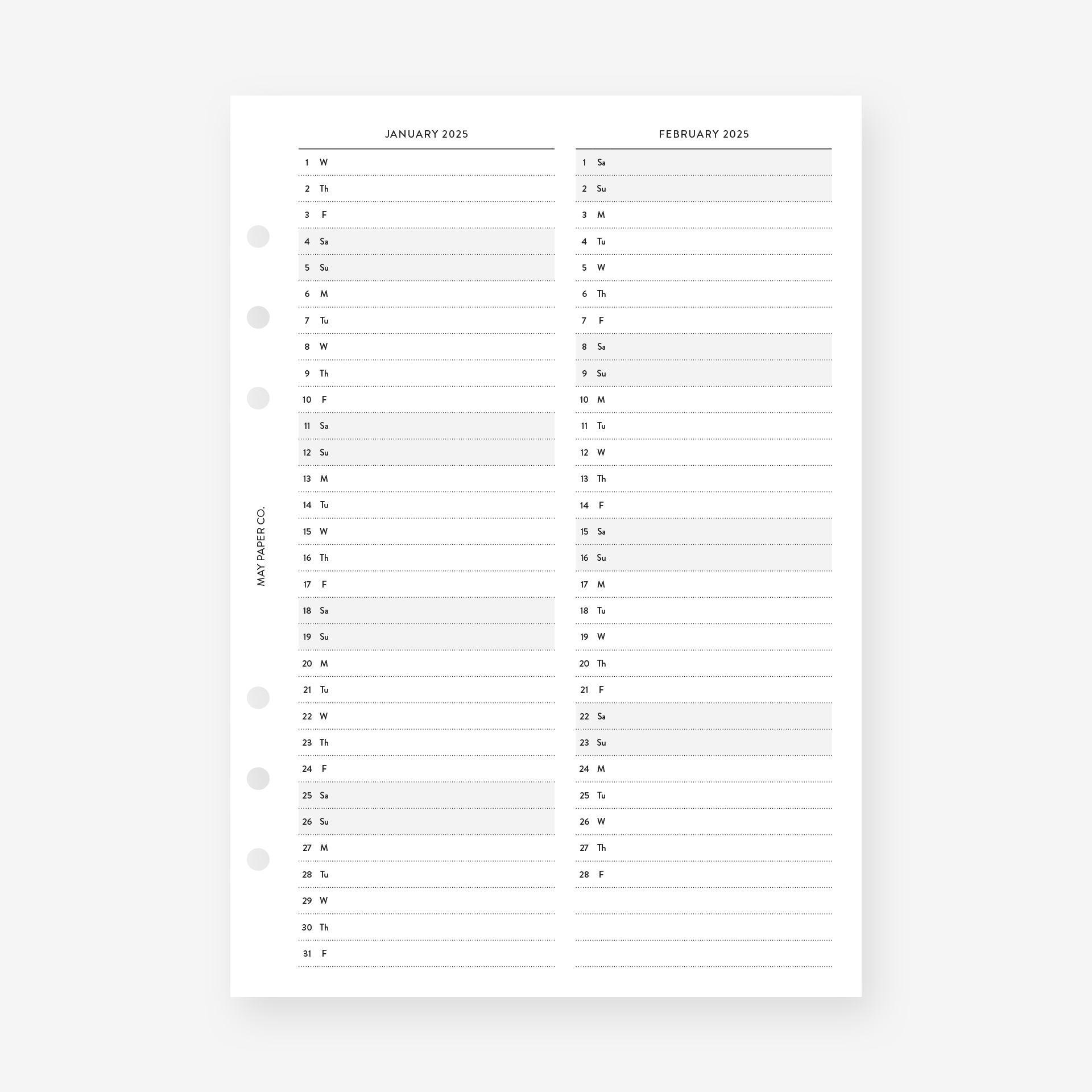 PRINTABLE 2025 Vertical Monthly Overview | MAY PAPER CO. printable-2025-vertical-monthly-overview-may-paper-co