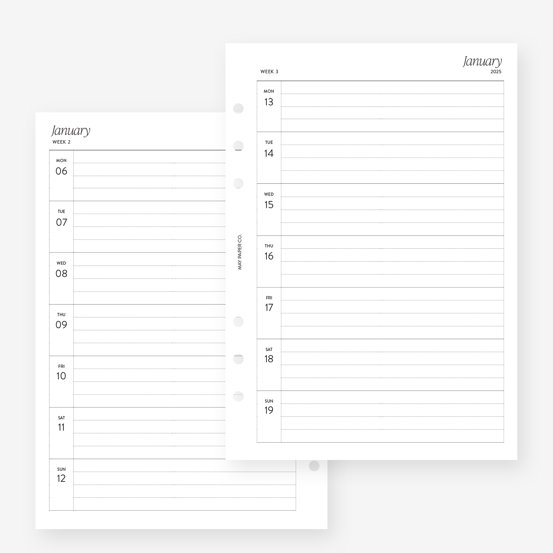 printable-2025-weekly-wo1p-horizontal-lined-may-paper-co for Free Printable Daily Planner 2025 PRINTABLE 2025 WEEKLY WO1P Horizontal Lined | MAY PAPER CO. for Free Printable Daily Planner 2025