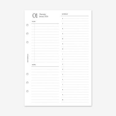 PRINTABLE 2026 DO1P Daily with List Planner Insert