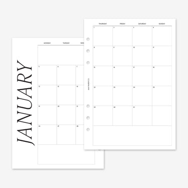 2026 MONTHLY Planner Insert Dated Classic MO2P