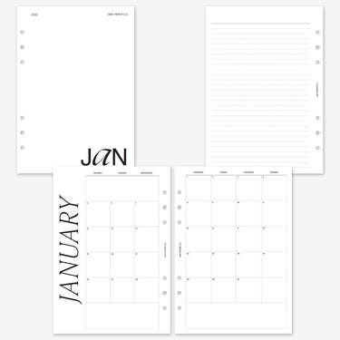 PRINTABLE 2026 MO2P Monthly Month On Two Pages Dated CLASSIC