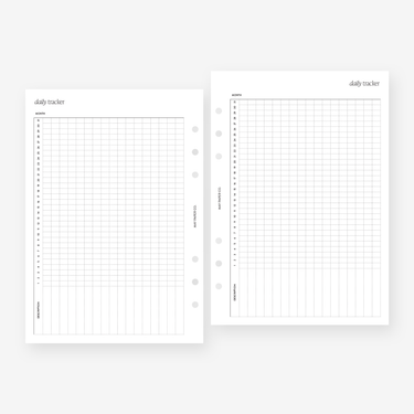 Daily Tracker Planner Insert