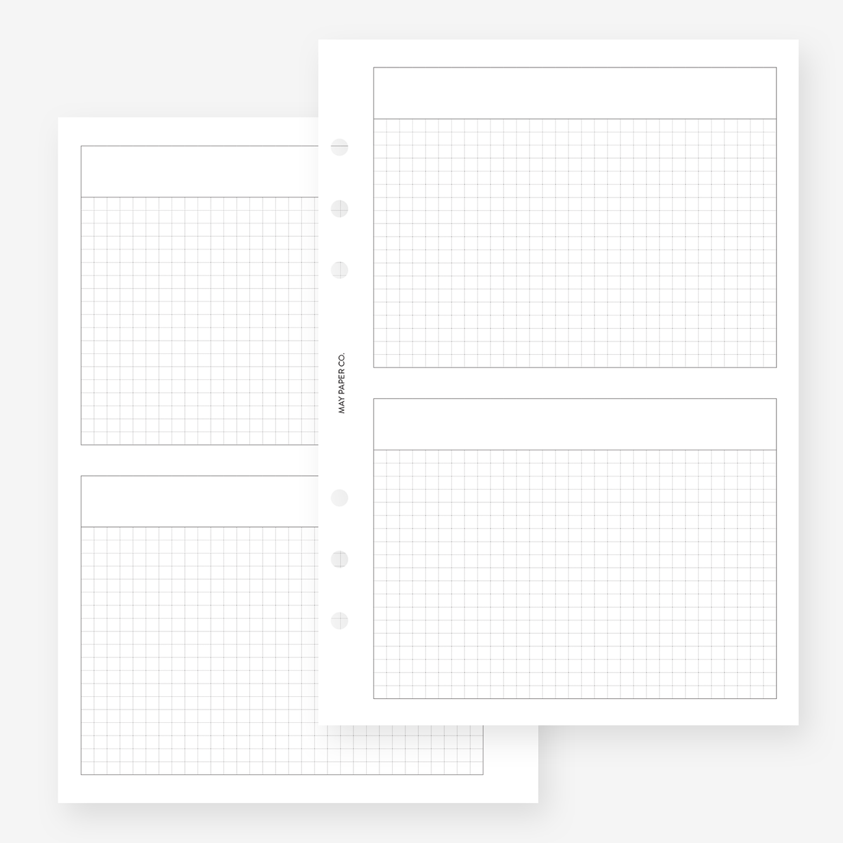 Grid Horizontal Split Planner Insert | MAY PAPER CO.