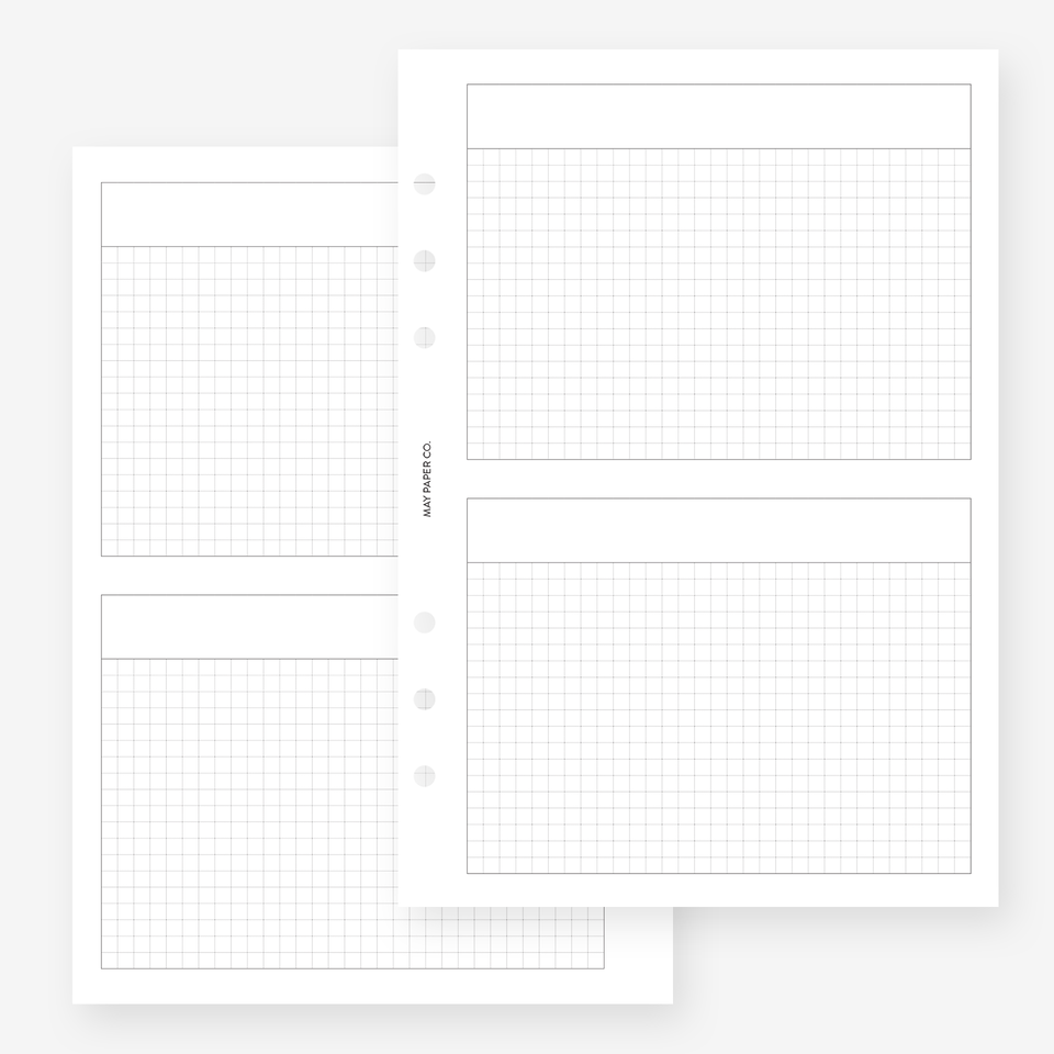 Grid Horizontal Split Planner Insert | May Paper Co. – MAY PAPER CO.