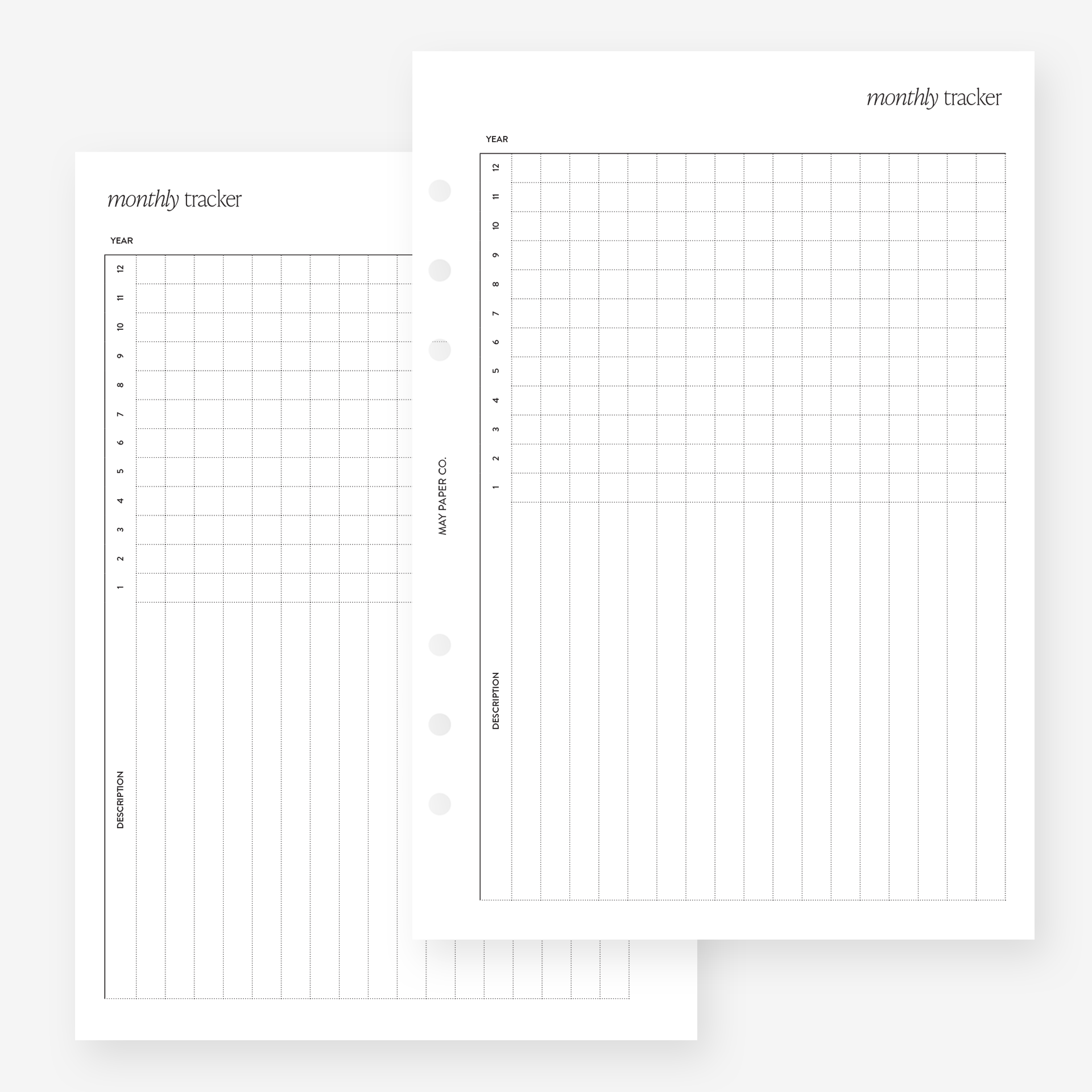 Printable Planner Inserts, Minimal Planner Refill