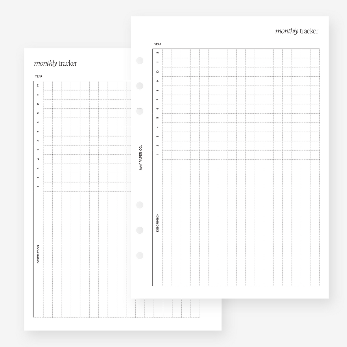 PRINTABLE Monthly Tracker | MAY PAPER CO.