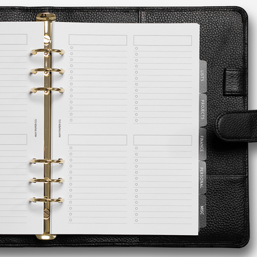 Quadrant Lists Planner Insert