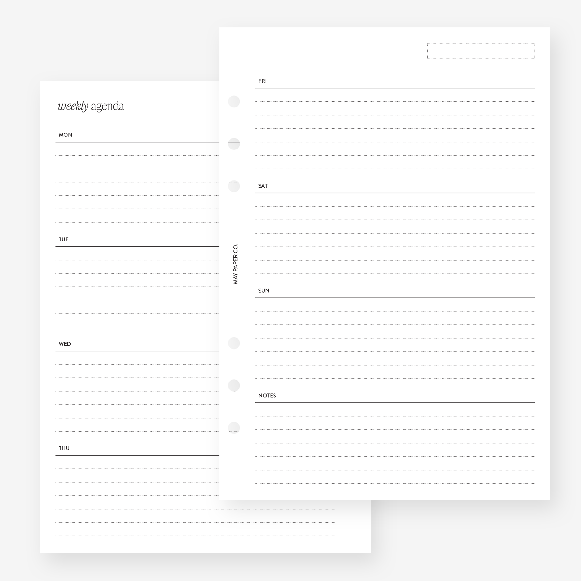 PRINTABLE Undated Weekly NO.02 Horizontal Lined | MAY PAPER CO. printable-undated-weekly-no-02-horizontal-lined-may-paper-co