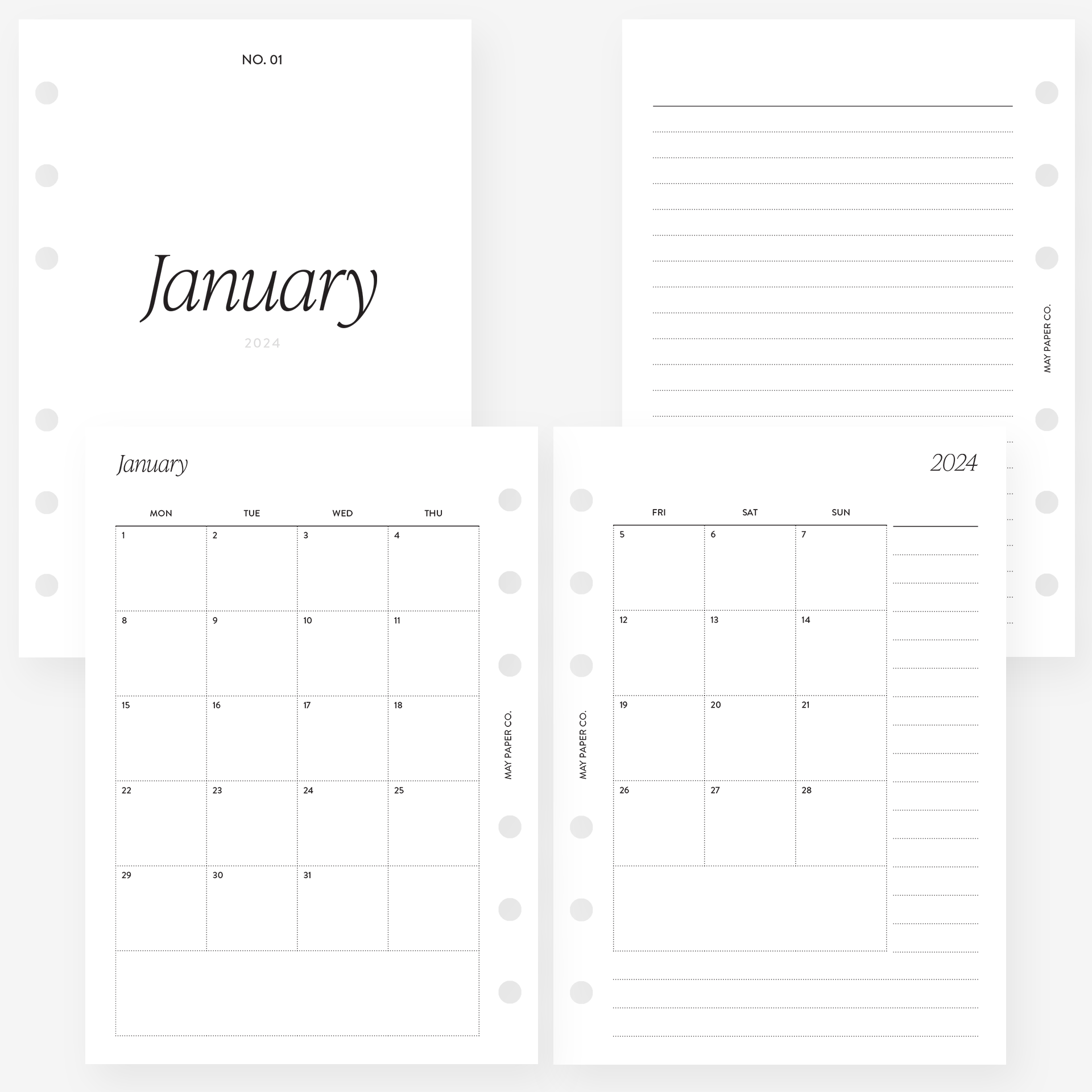 03b The 2024 Epic Monthly - Printable A5 Planner Insert