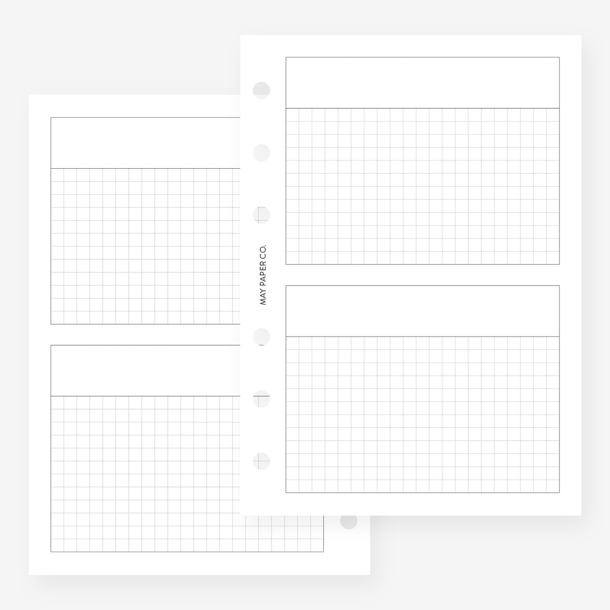 Paper Split In 4 PRINTABLE Grid Horizontal Split | MAY PAPER CO.