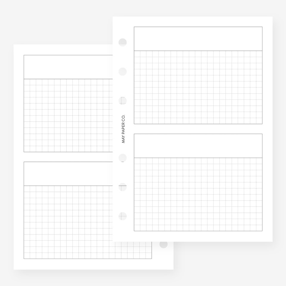 Grid Horizontal Split Planner Insert | May Paper Co. – MAY PAPER CO.