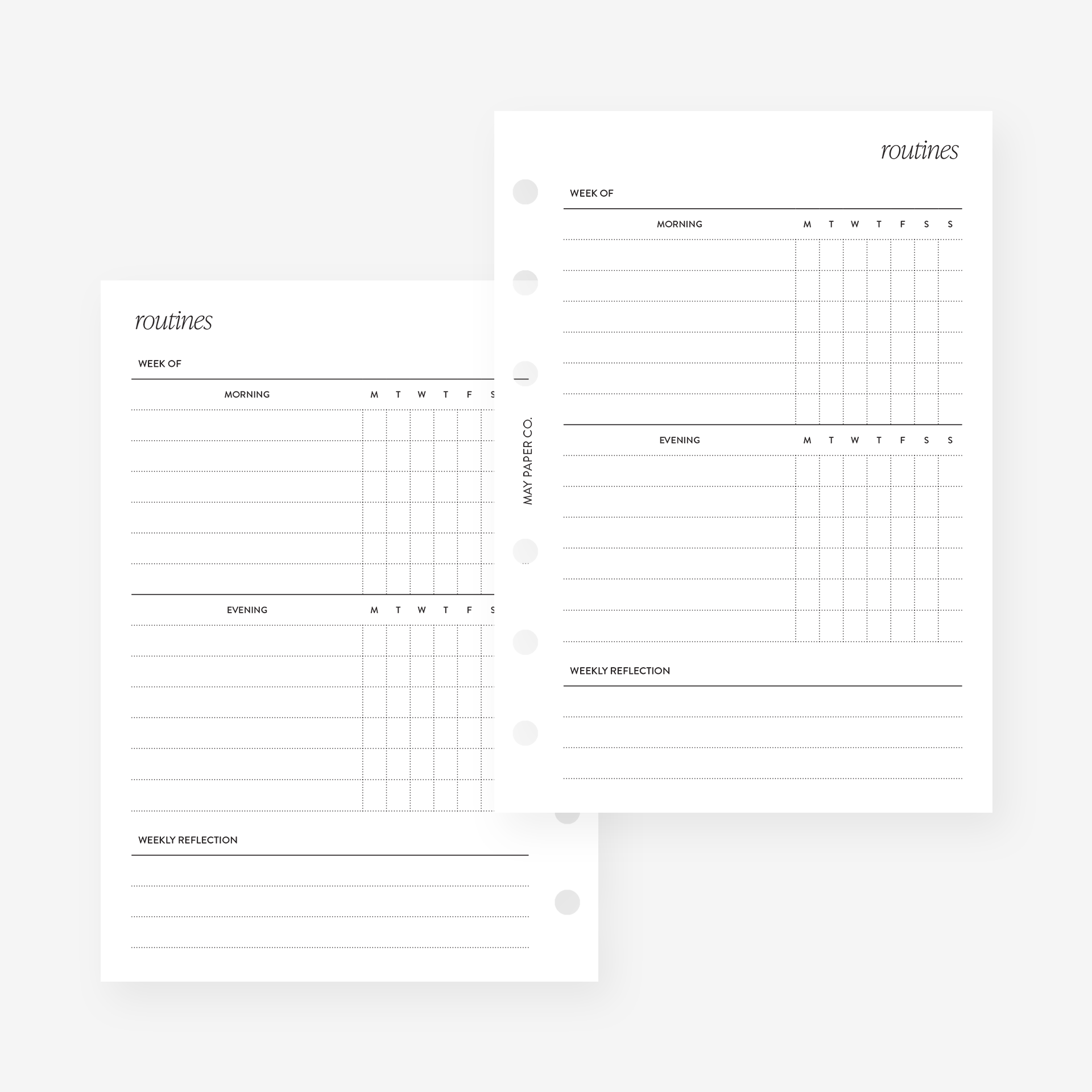 Paper Check Routine Printable Routines Tracker | May Paper Co. โ MAY PAPER CO.
