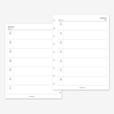 PRINTABLE 2026 WEEKLY WO1P Horizontal Blank