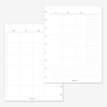 Printable Undated Monthly No.01 MO2P | Notes | May Paper Co. – MAY ...