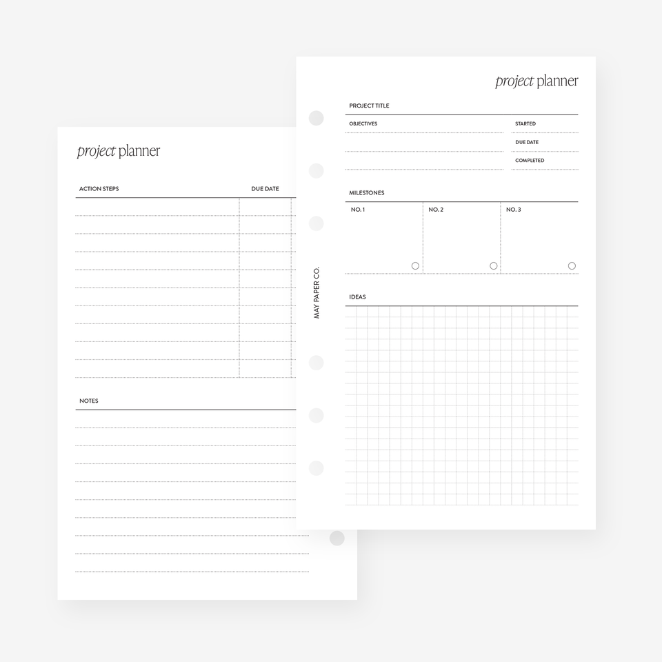Printable Project Planner | May Paper Co. – MAY PAPER CO.