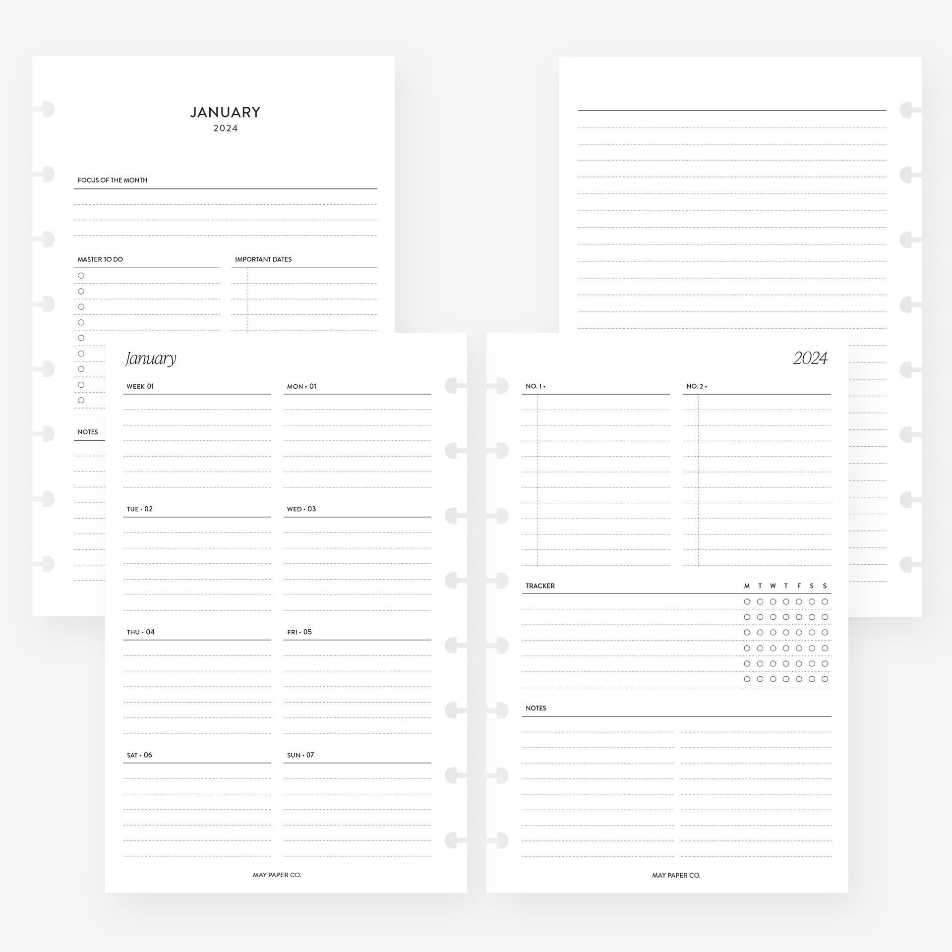 2024 Daily and Weekly Planners