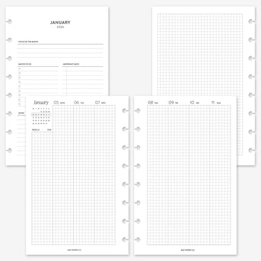 PRINTABLE 2026 WEEKLY WO2P Vertical Grid