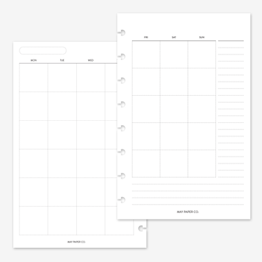 Printable Undated Monthly No.01 MO2P | Notes | May Paper Co. – MAY ...