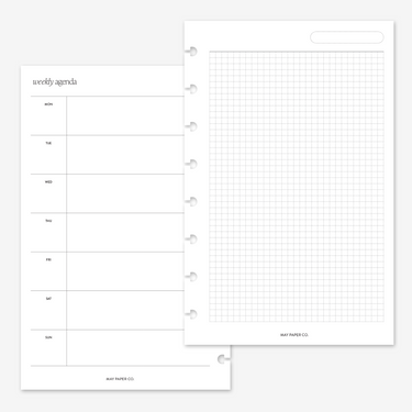 Printable Undated Weekly No.04 WO2P | With Grid | May Paper Co. – MAY ...