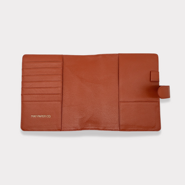 GLITCH Mini HP Leather Agenda Cover Signature Quilted | Cinnamon