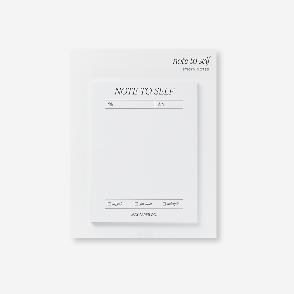 Note to Self Sticky Note | May Paper Co. – MAY PAPER CO.