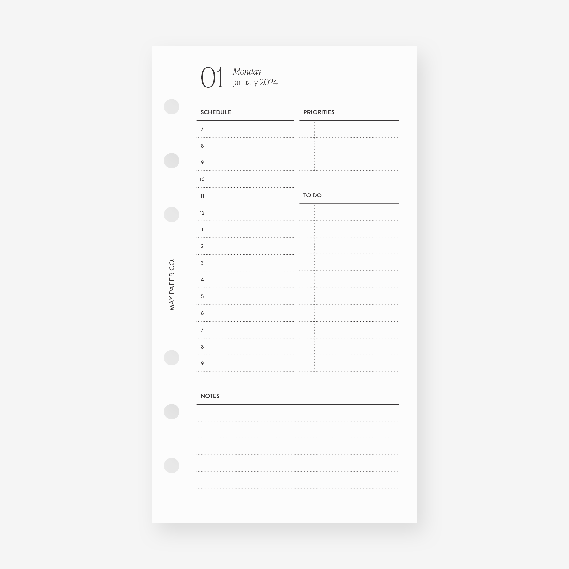 Q4 2024 Daily Planning Pages | A5 Planner Inserts