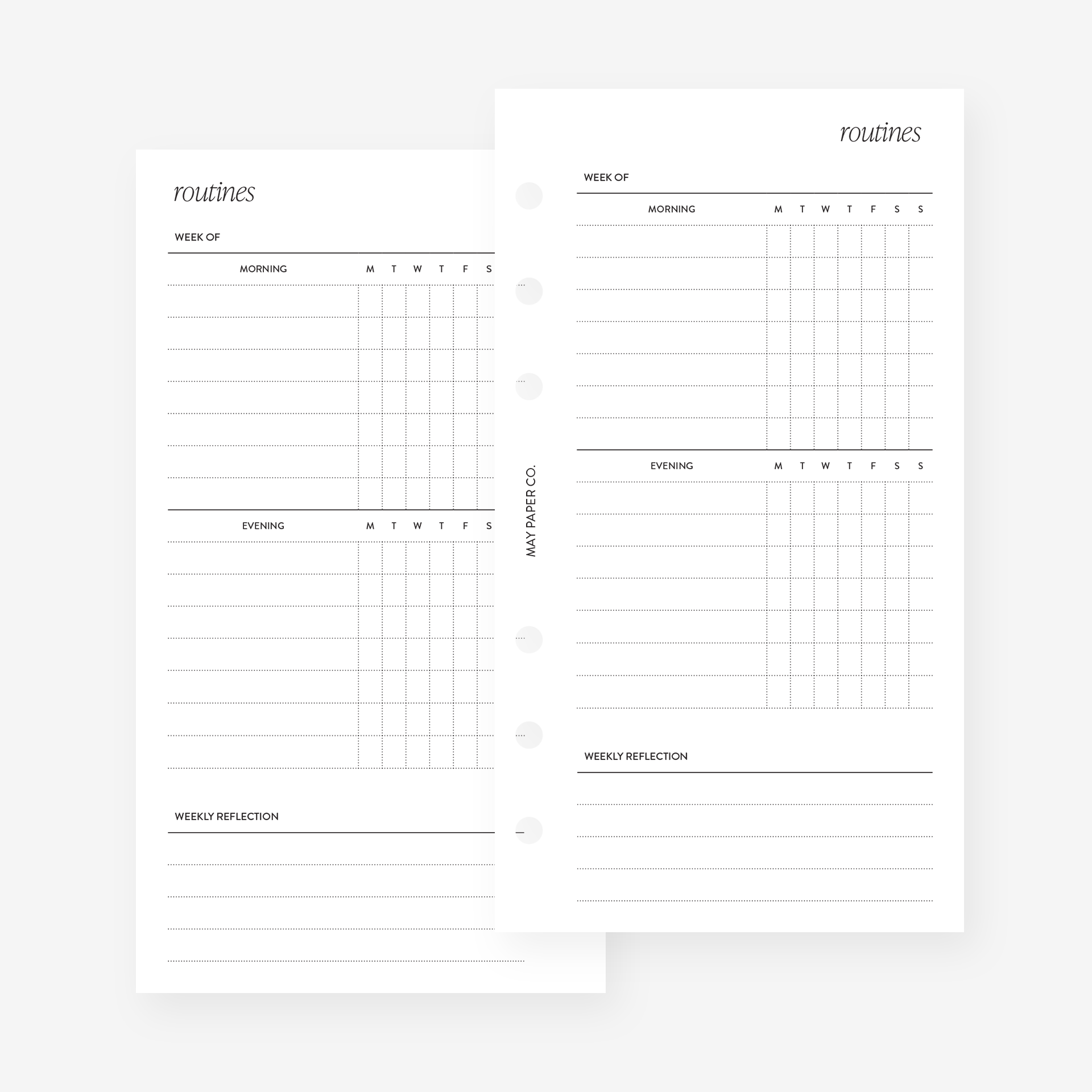Paper Check Routine Printable Routines Tracker | May Paper Co. โ MAY PAPER CO.
