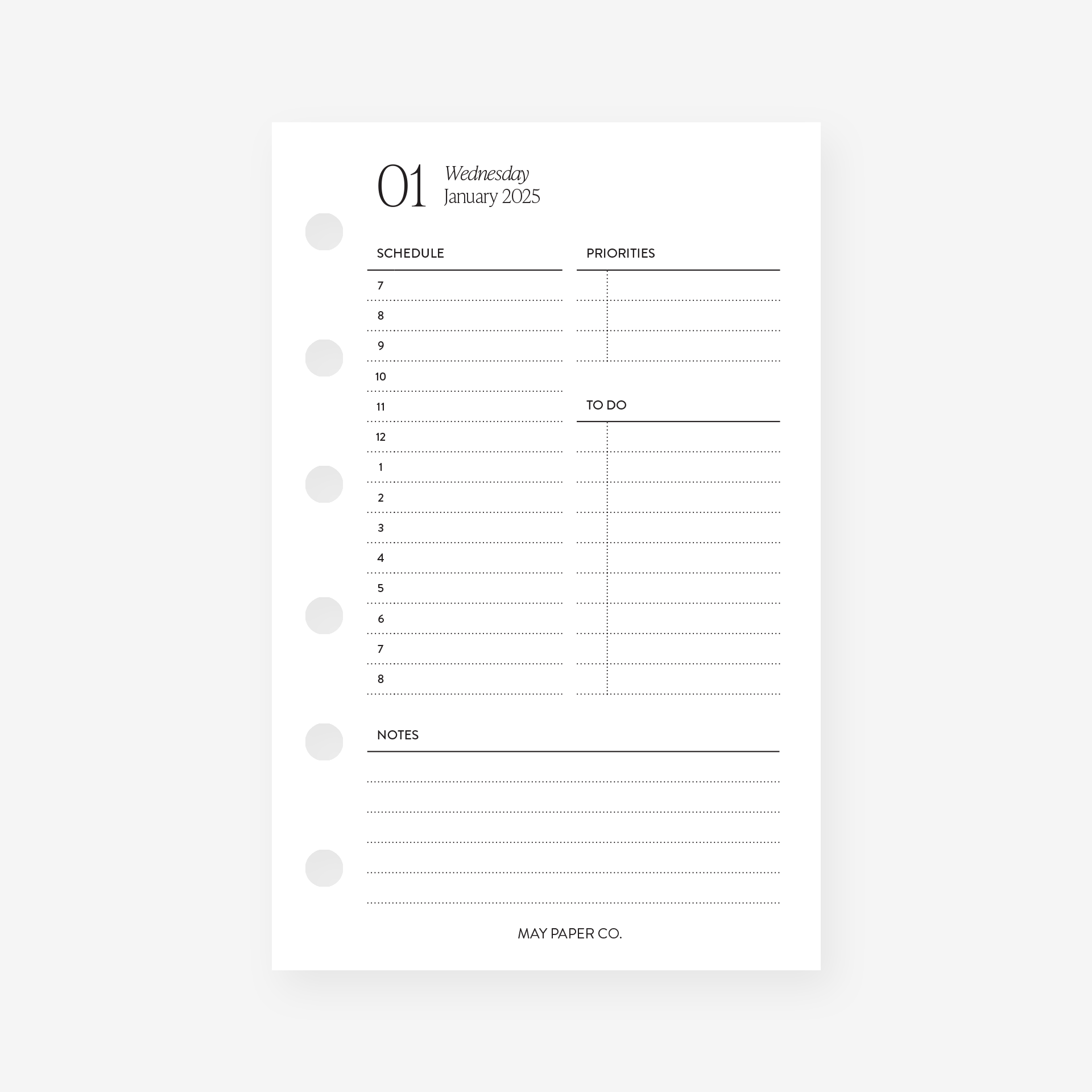 printable-2025-do1p-daily-with-hourly-schedule-planner-insert-may-paper-co for Free Printable Personal Planner Inserts PRINTABLE 2025 DO1P Daily with Hourly Schedule Planner Insert | MAY PAPER CO. for Free Printable Personal Planner Inserts