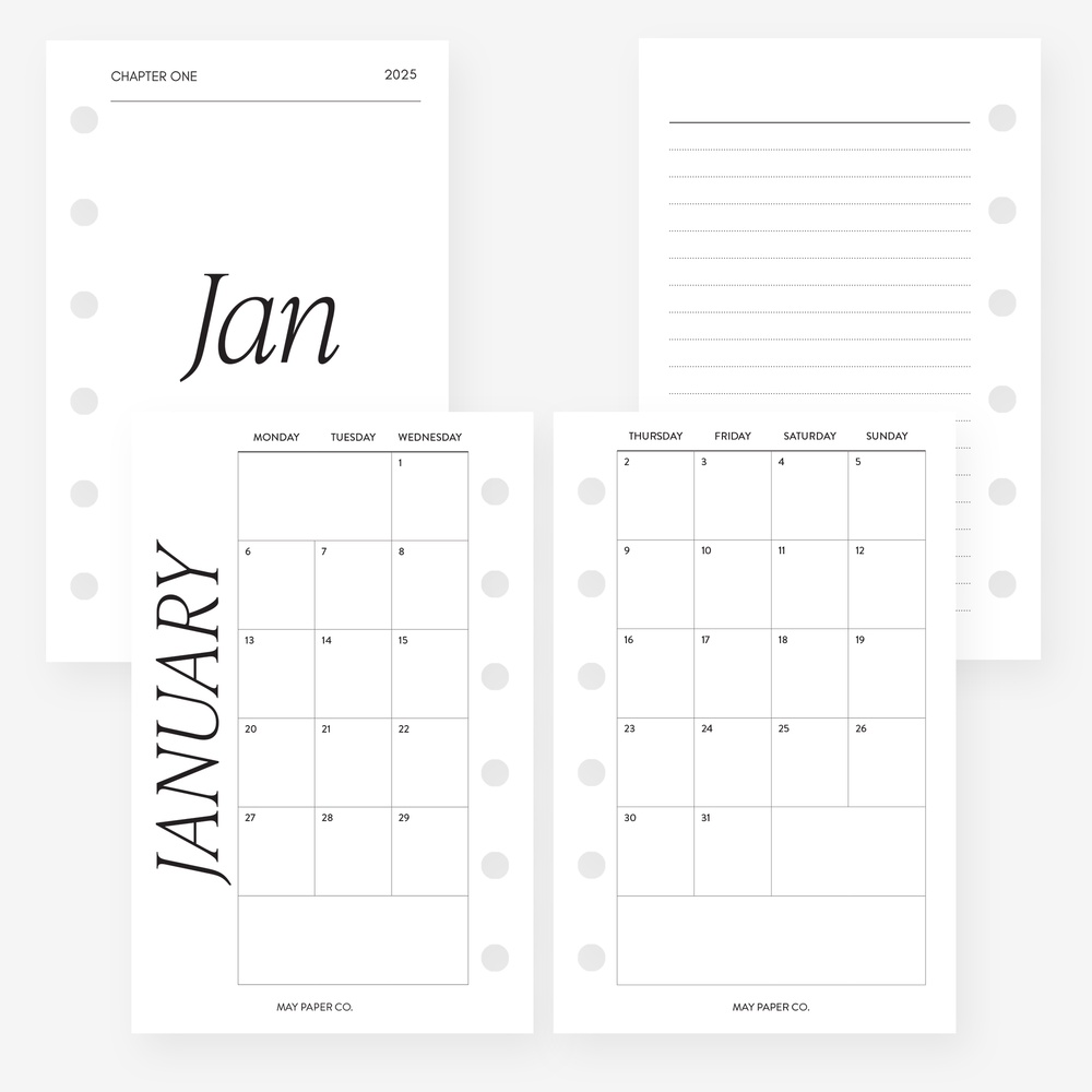 Half Letter Expense Tracker Planner Insert - 8-Disc Refill For Discbound Planners