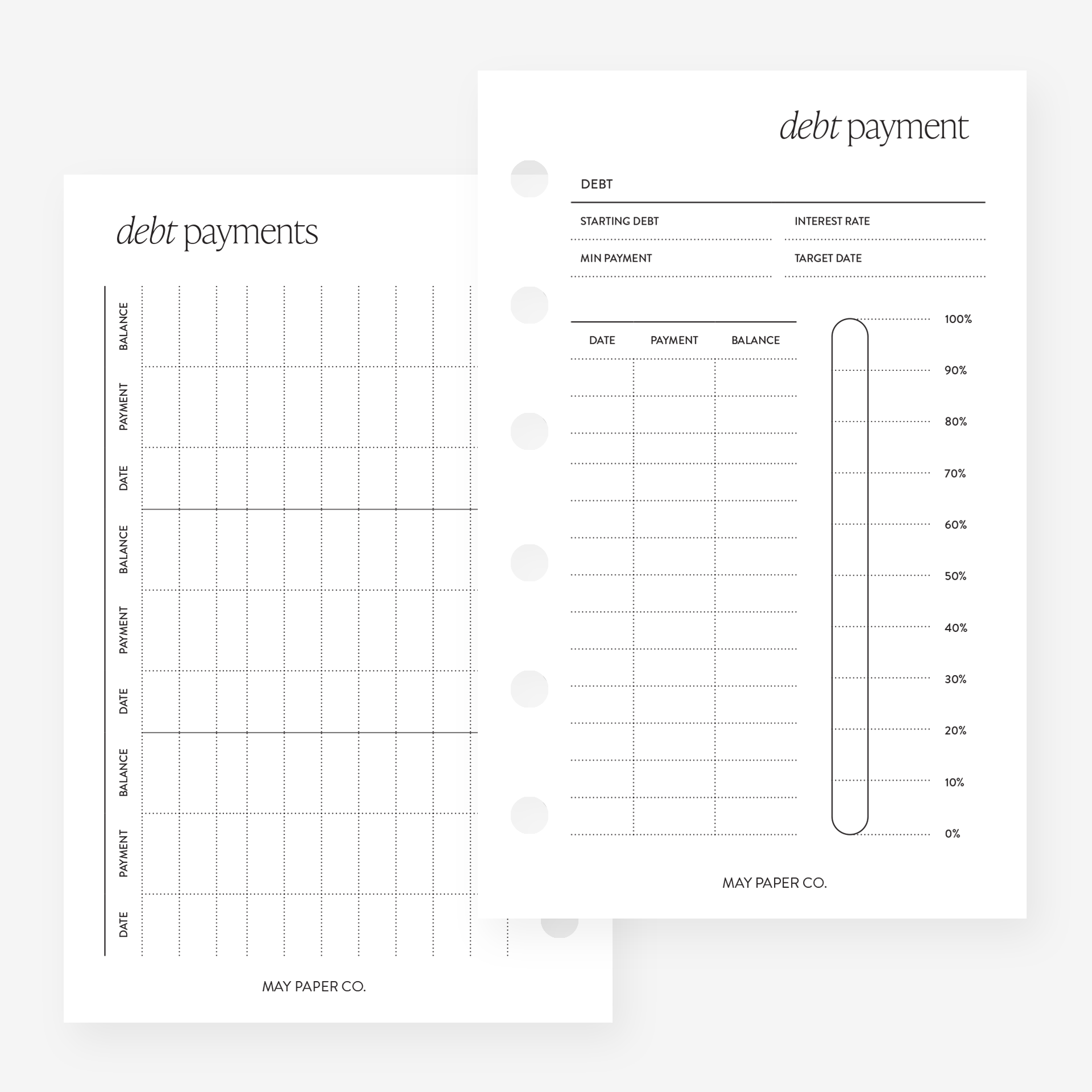 PRINTABLE Debt Payments MAY PAPER CO