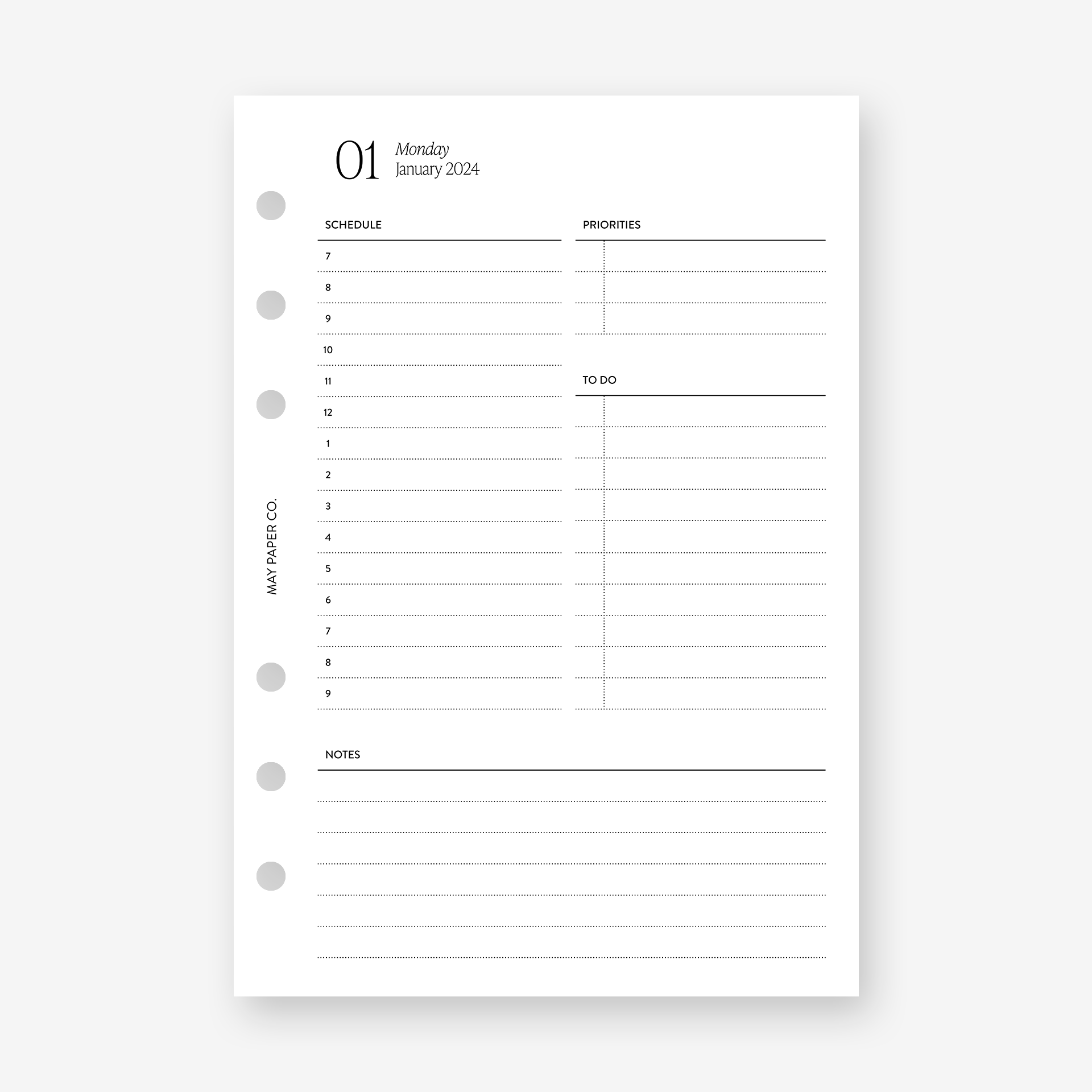 Pocket 2023-2024 Monthly Planner Inserts