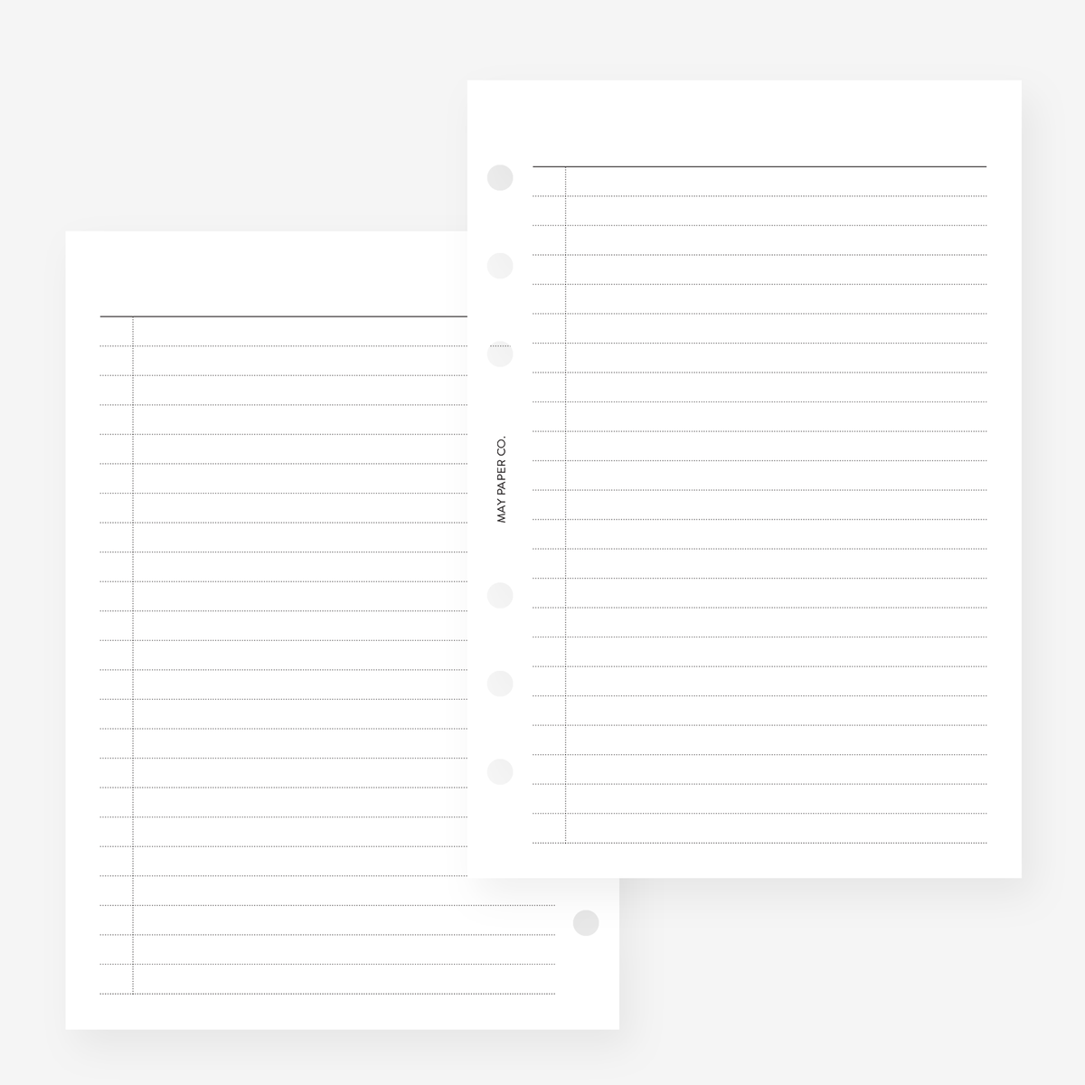 Mirgin Paper PRINTABLE Lined with Margin 2.0 | MAY PAPER CO.