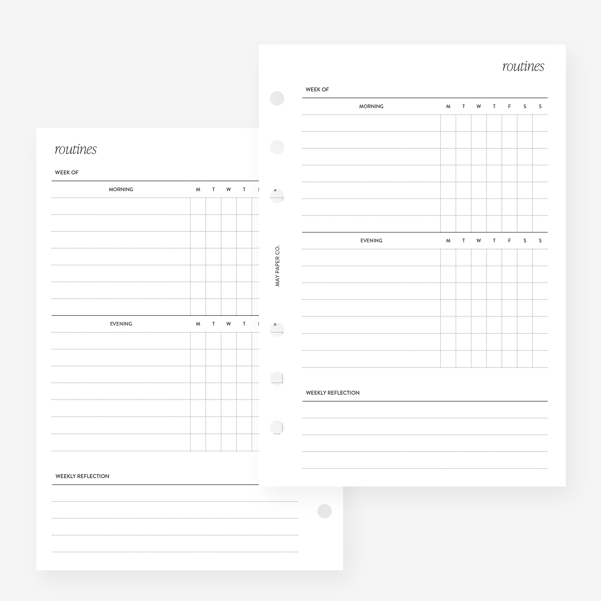 Routine Track Printable Routines Tracker | May Paper Co. – MAY PAPER CO.