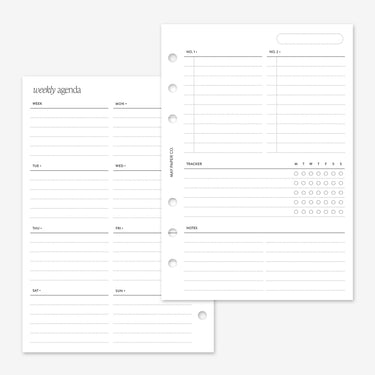 Printable Undated Weekly No.05 WO2P | With Tracker | May Paper Co ...