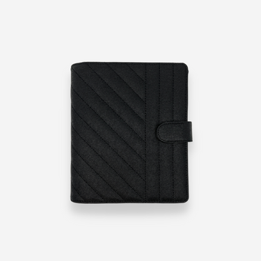 GLITCH Mini HP Leather Agenda Cover Signature Quilted | Black Caviar