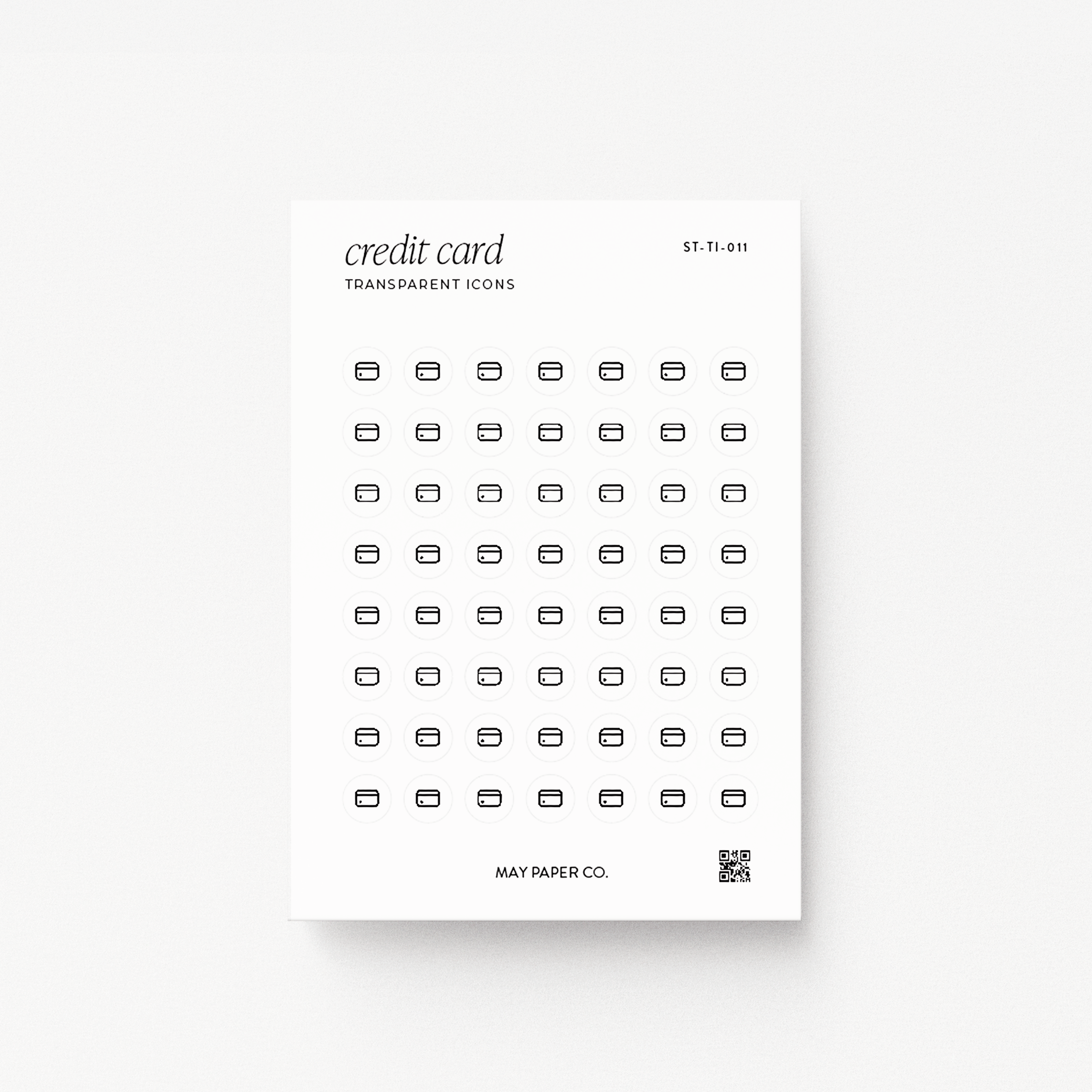 Credit Card | Transparent Sticker Icons