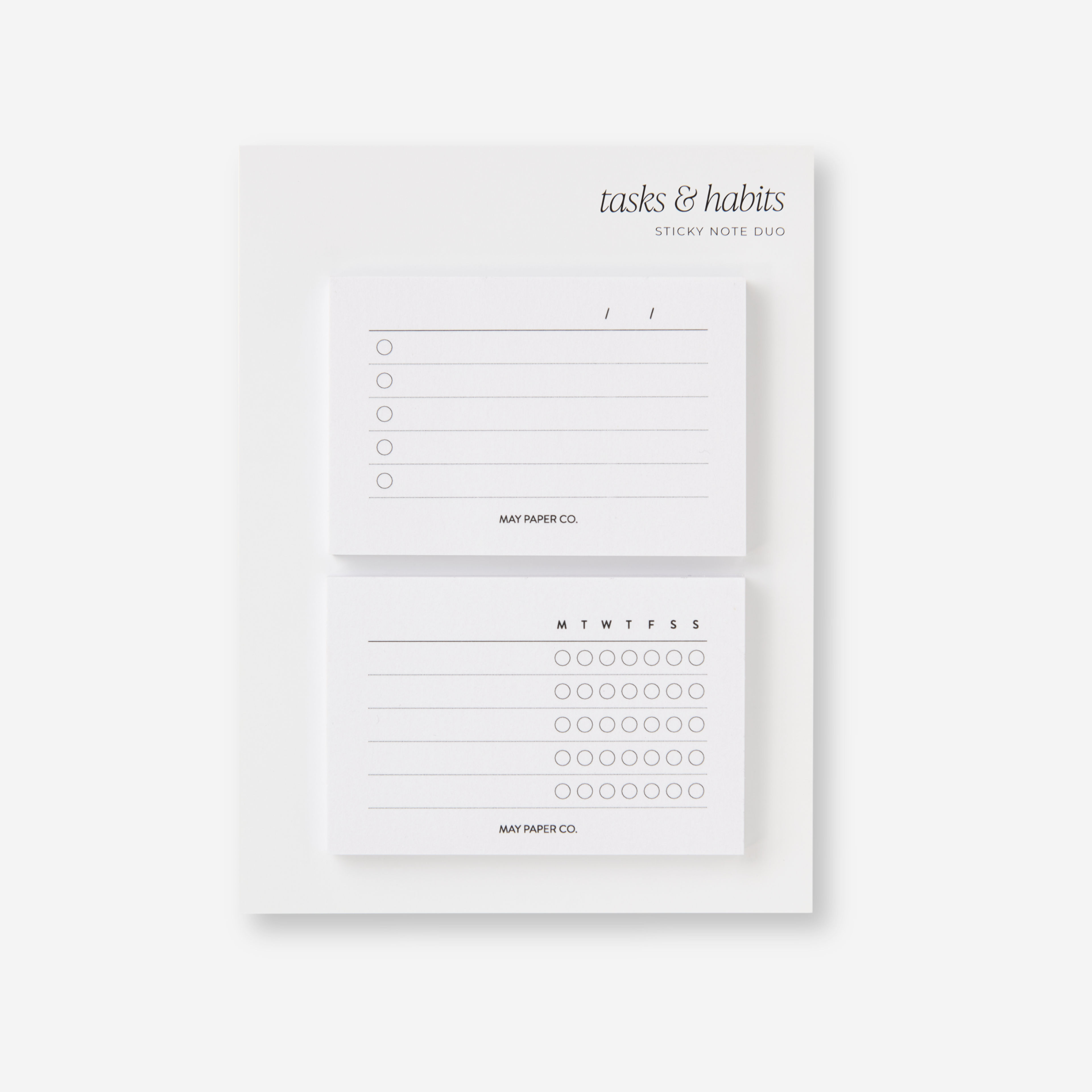 Task Card Sticky Note Tasks & Habits Sticky Note | May Paper Co. – MAY PAPER CO.