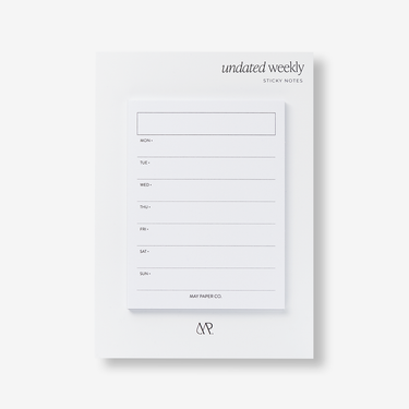Weekly Undated Sticky Note
