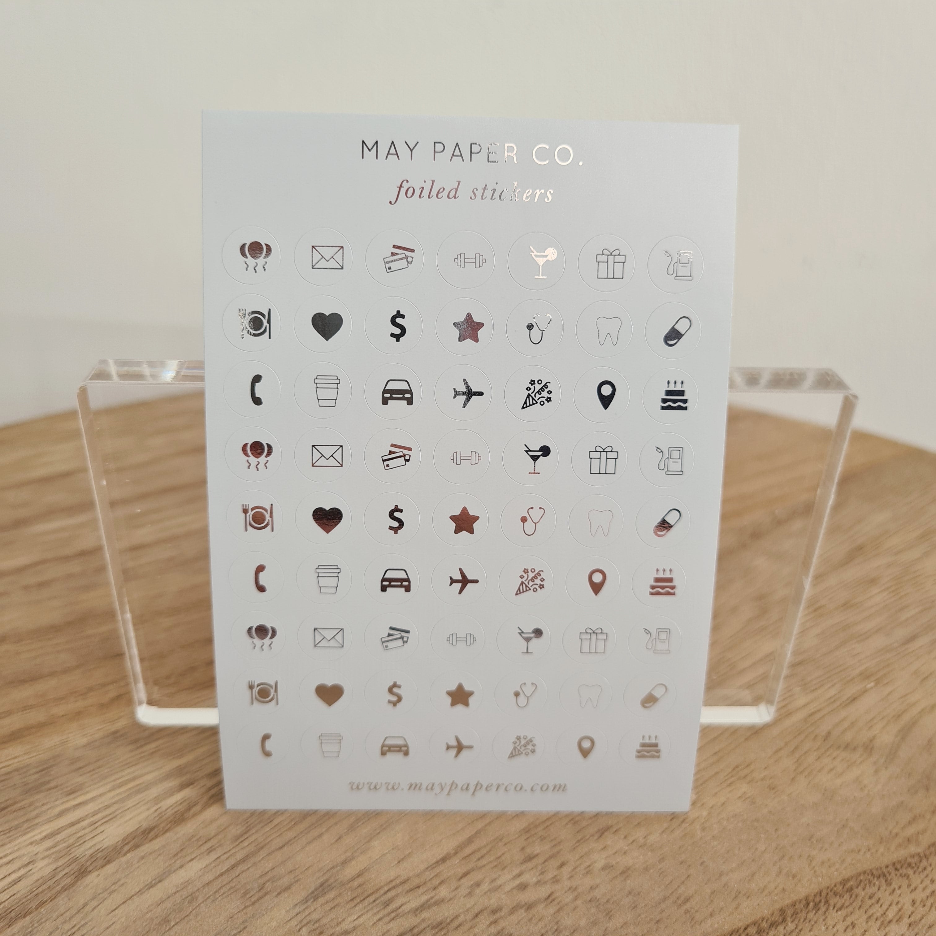 ASSORTED ICONS | Sticker Set (Grey with Silver Foil) (limited edn)