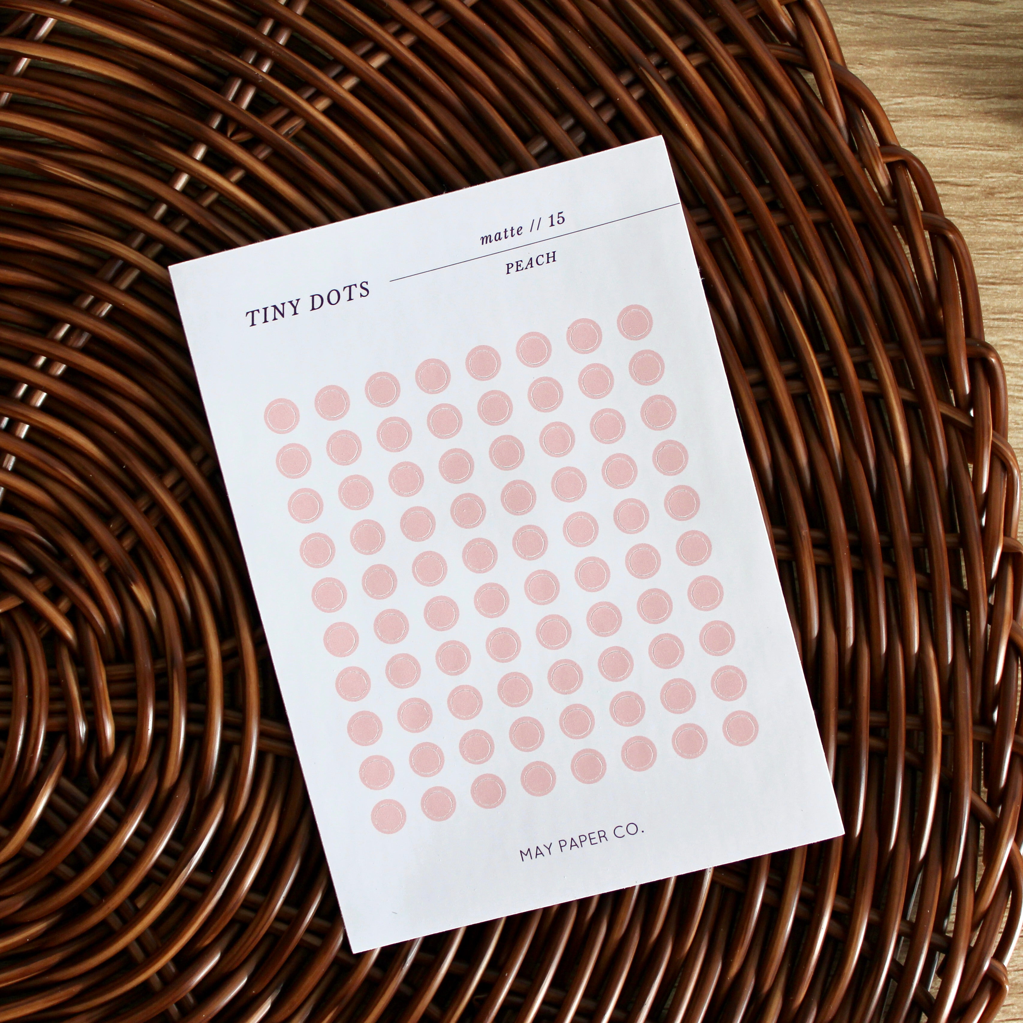 Matte Tiny Dots | Functional Sticker Icons | Peach (Set of 2)