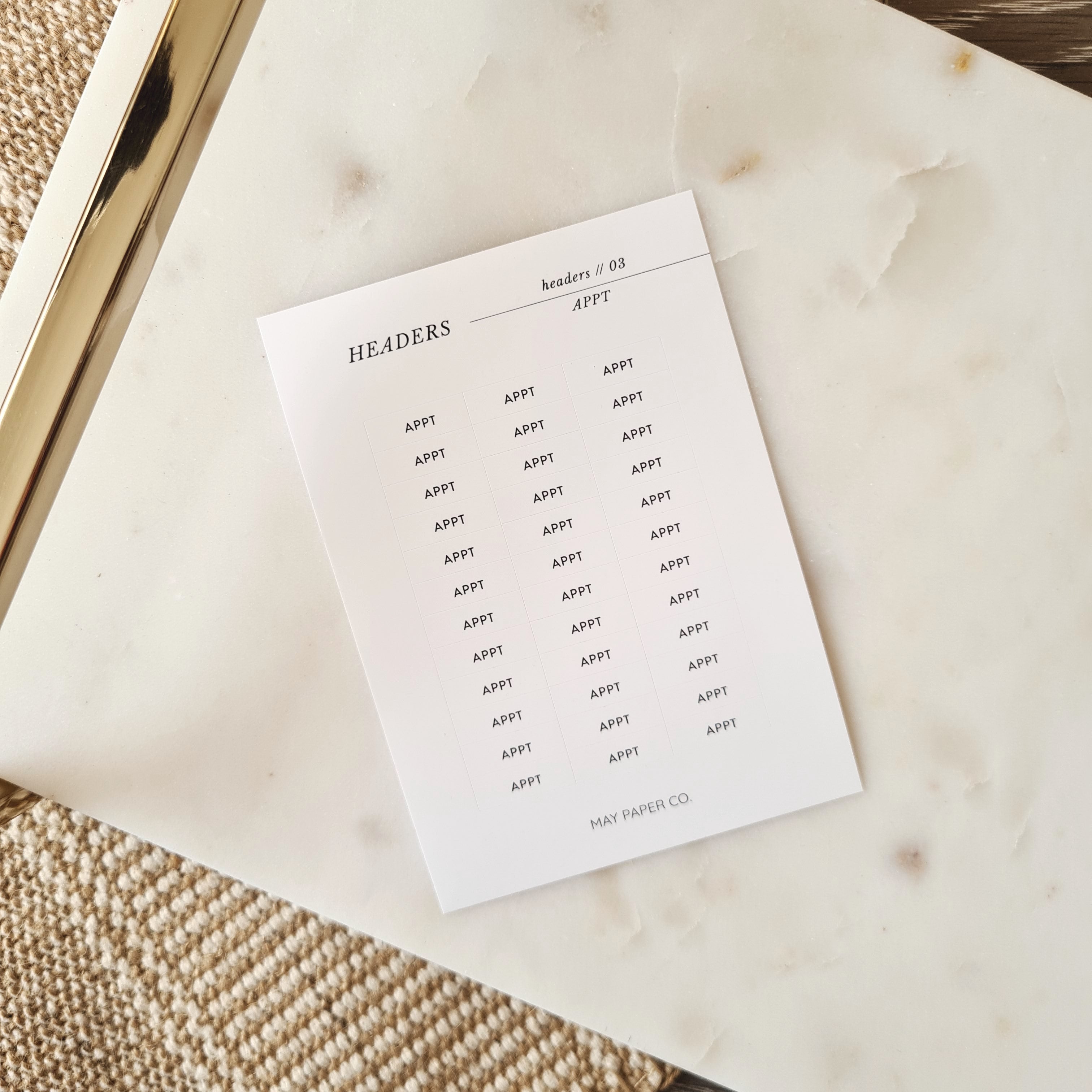 Appt (Appointment) | Functional Sticker Headers (Set of 2)