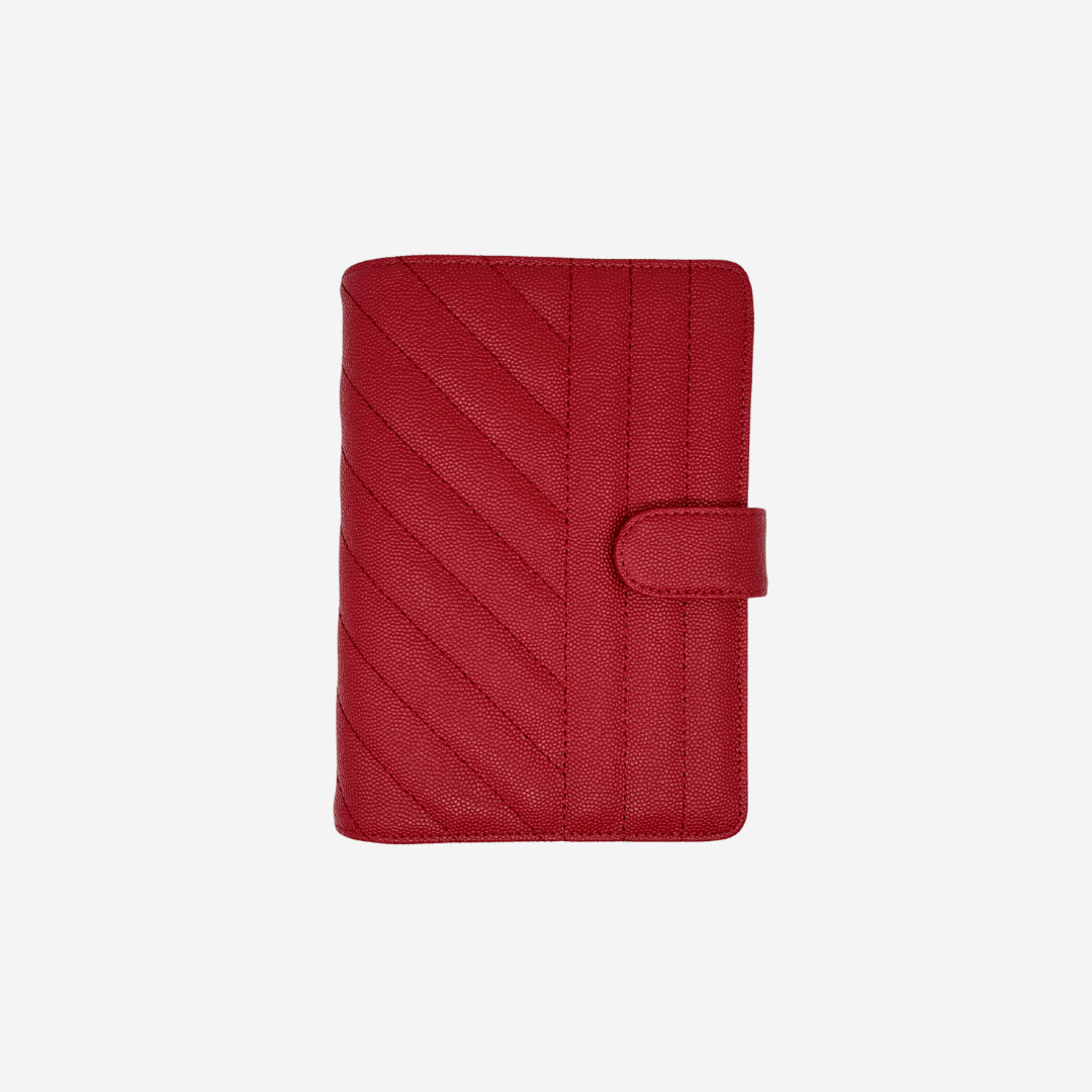 Personal Rings Leather Agenda Cover Signature Quilted | Cherry Caviar